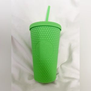 Starbucks Halloween 2021 Neon Green Matte Soft Touch Studded Tumbler Grande 16oz